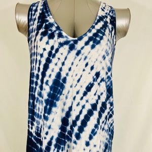 Soft Joie Blue Tie Dye Maxi Dress Small